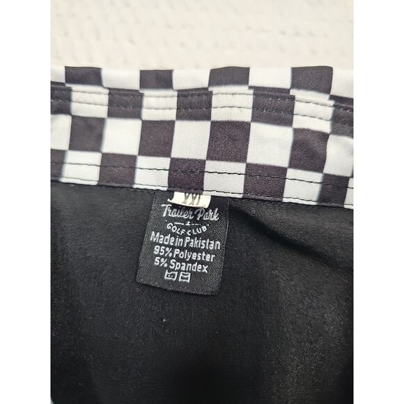 Trailer Park Golf Club Shirt Mens 2X Short Sleeve Polo Checkered Collar - Picture 5 of 7